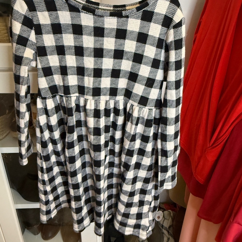 Old Navy Black and White Plaid Dress